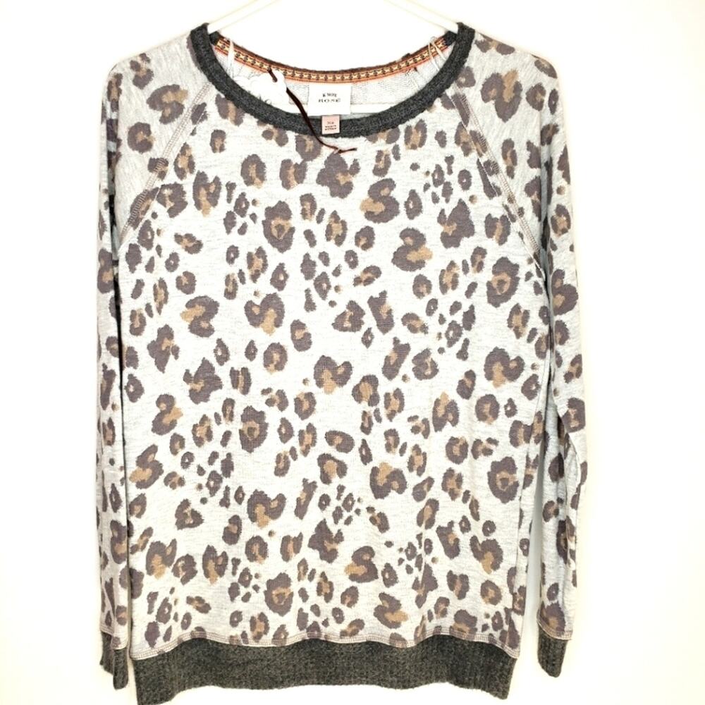 Knox Rose Animal Print Lightweight Sweatshirt